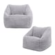 image 1 of Kids Teddy Bear Armchair Bean Bag Grey Childrens Bean Bags Set of 2