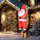 image 9 of Outsunny 7FT Hanging Christmas Inflatable Santa with Dog, Christmas Blow Up Decoration with Built-in LED Lights for Garden, Indoor Outdoor Home Decor