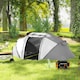 image 7 of Outsunny 4-6 Persons Camping Tent Dome Family Travel Group Hiking Room Fishing | Grey | Charcoal Grey and White