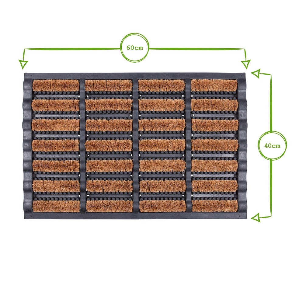 image 1 of Nicola Spring Heavy Duty Scraper Door Mat - 60cm x 40cm