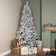 image 8 of 8ft (2.4m) Snow Flocked Artificial Christmas Tree with Green Metal Stand and 1017 Tips