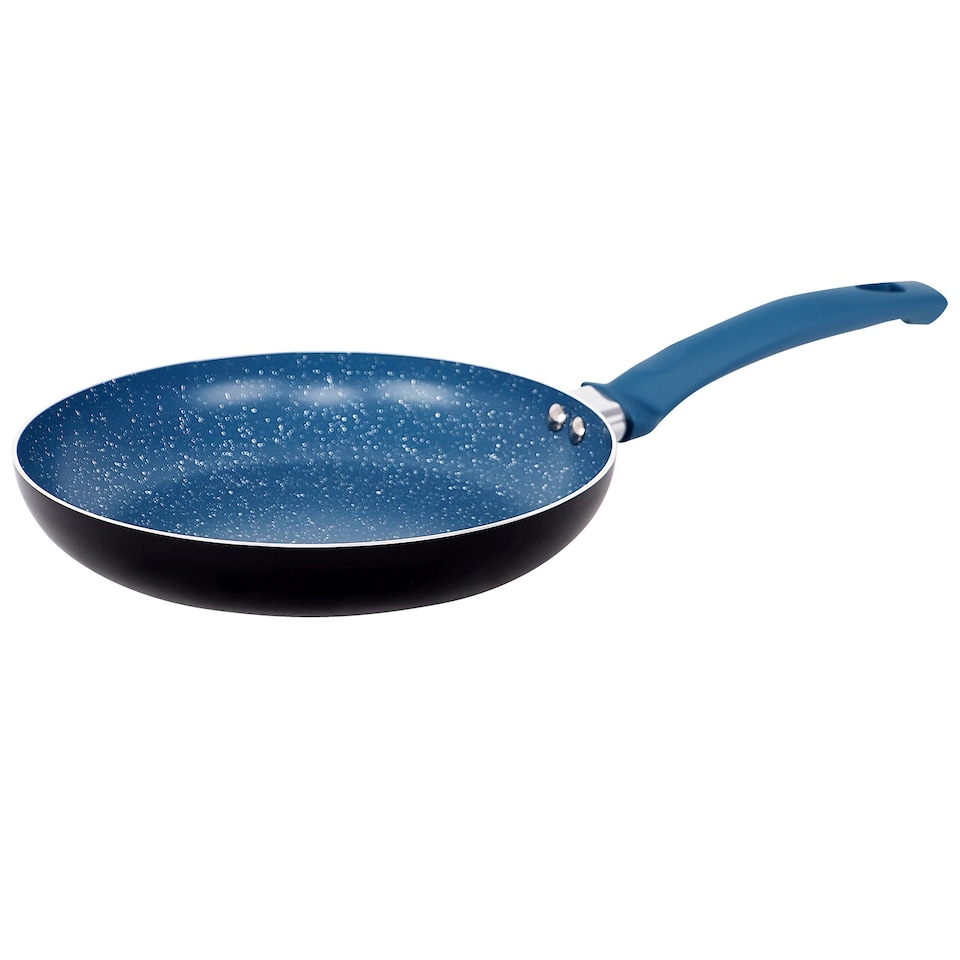 image 1 of Gr8 Home Blue Aluminium 8 Pc Marble Ceramic Non Stick Induction Frying Pan Saucepan Set