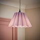 image 2 of ValueLights Lauren Lilac Fabric Pleated Scallop Edge Tapered Ceiling Floor Table Lamp Shade
