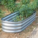 image 2 of Gr8 Garden Outdoor Raised Bed Planter Oval Galvanised Steel Trough Box 120x61x30cm