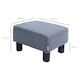 image 3 of HOMCOM Microfiber Cloth Footstool, Small Foot Rest, Rectangle Sofa Stool for Bedroom Living Room, Grey