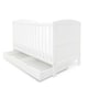 image 3 of Coleby Classic Cot Bed & Underdrawer - Convertible Cot, Birth to 4 Years, Adjustable Base & Teething Rails (White)