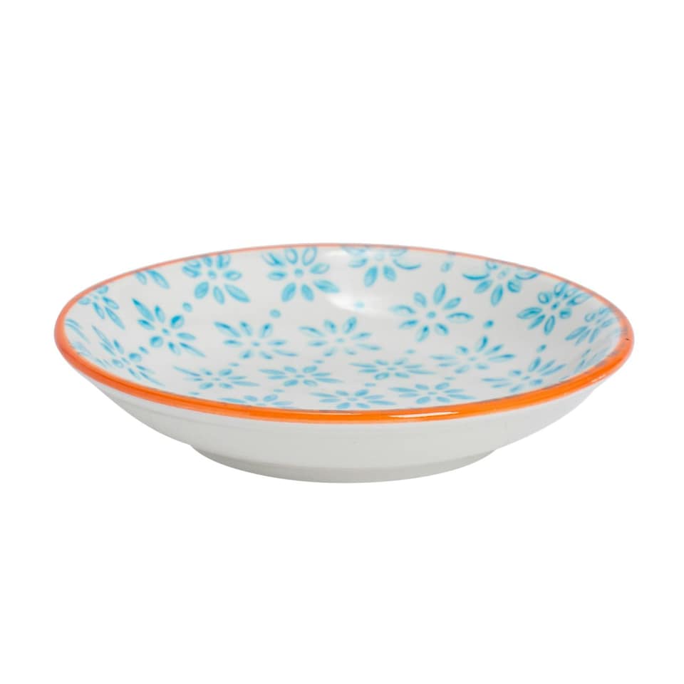 image 1 of Nicola Spring Hand-Printed Sauce Dishes - 10cm - Blue - Pack of 3 Blue