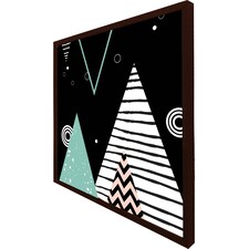 Triangles, circles & zig zag patterns (Picutre Frame) Brown | XL