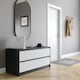 image 5 of URBNLIVING 4 Drawer Wide Chest Of Drawers Bedroom Storage Unit | Multi | Black Carcass + White Drawers