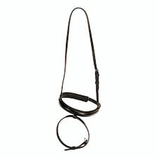 Hy Leather Flash Nose Band - Brown - Full
