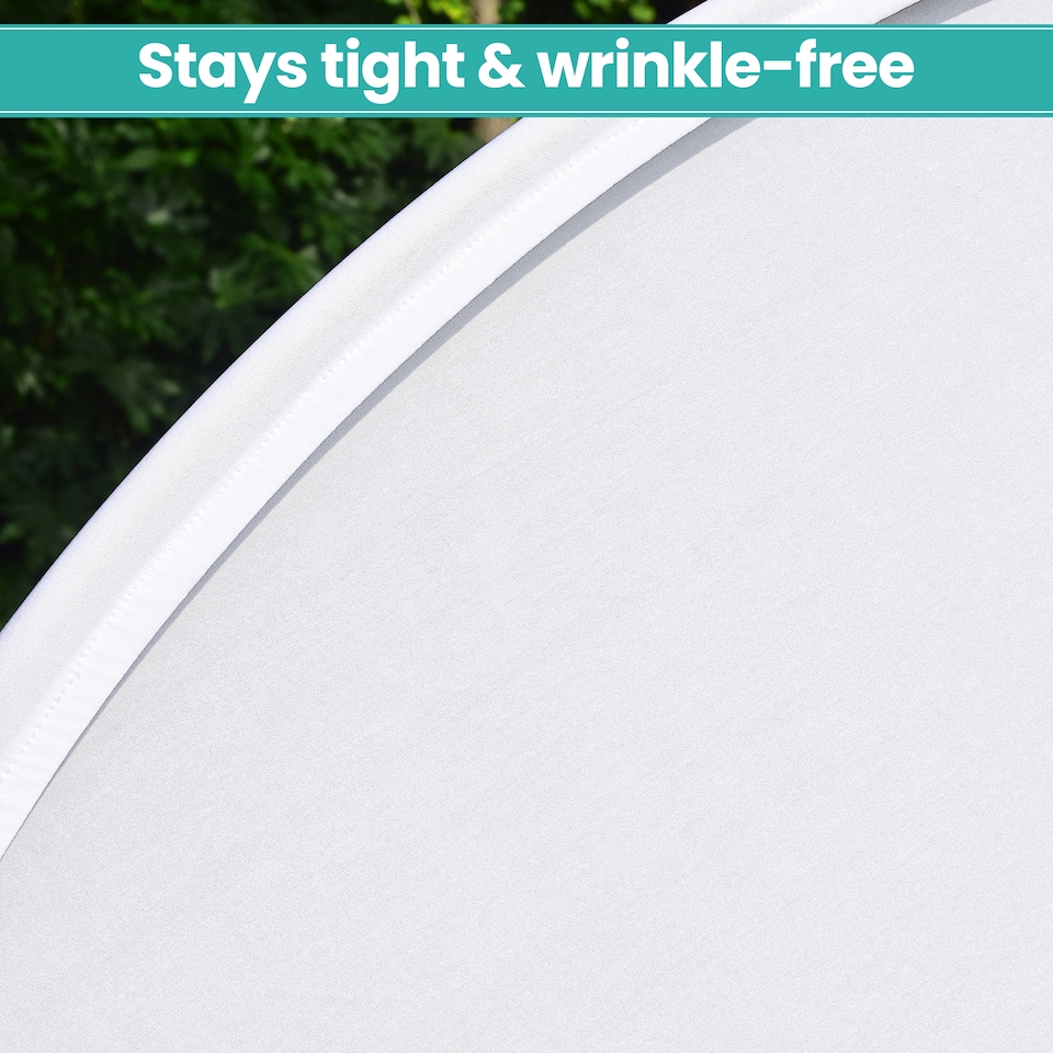 image 1 of 160GSM White Round Arch Backdrop Cover - 180cm