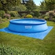 image 3 of Intex 10 ft Pool Cover and 15.5 ft Ground Cloth Protective Pool Cover with Heavy-Duty Base Mat