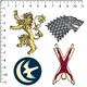image 2 of Game Of Thrones Deluxe House Crests Stickers (Pack of 50) - Multicoloured - One Size