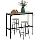 image 1 of HOMCOM 3 Piece Bar Set, Industrial Kitchen and Chair Set Grey