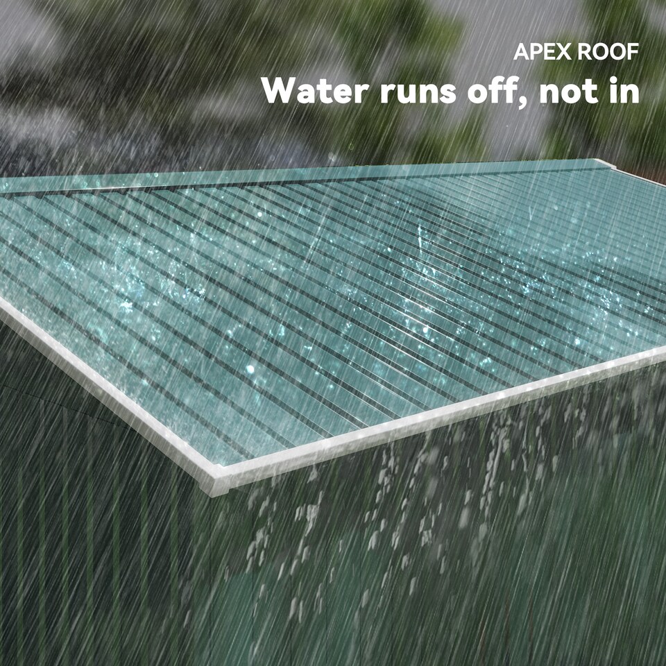 image 1 of Outsunny 13 x 11ft Metal Garden Shed, Outdoor Storage Tool House with Ventilation Slots, Foundation Kit and Lockable Double Doors, Green