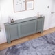 image 4 of Vida Designs Chelsea Radiator Cover Painted MDF Slatted Cabinet, Grey, 140-204cm
