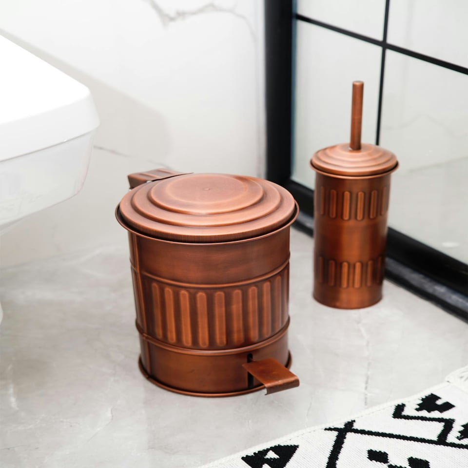 image 1 of Copper Toilet Brush And Holder