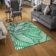 image 2 of Green Biophilic design with natural analogues texture (Rug) Green | XL