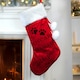 image 5 of Personalised Santa Paws Christmas Red Stocking