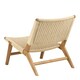image 3 of Carson Lounge Chair in Off White and Oak