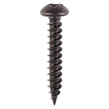 Timco - Blackjax Woodscrews - PZ - Round - Black Organic (Size 6 x 3/4 - 200 Pieces)