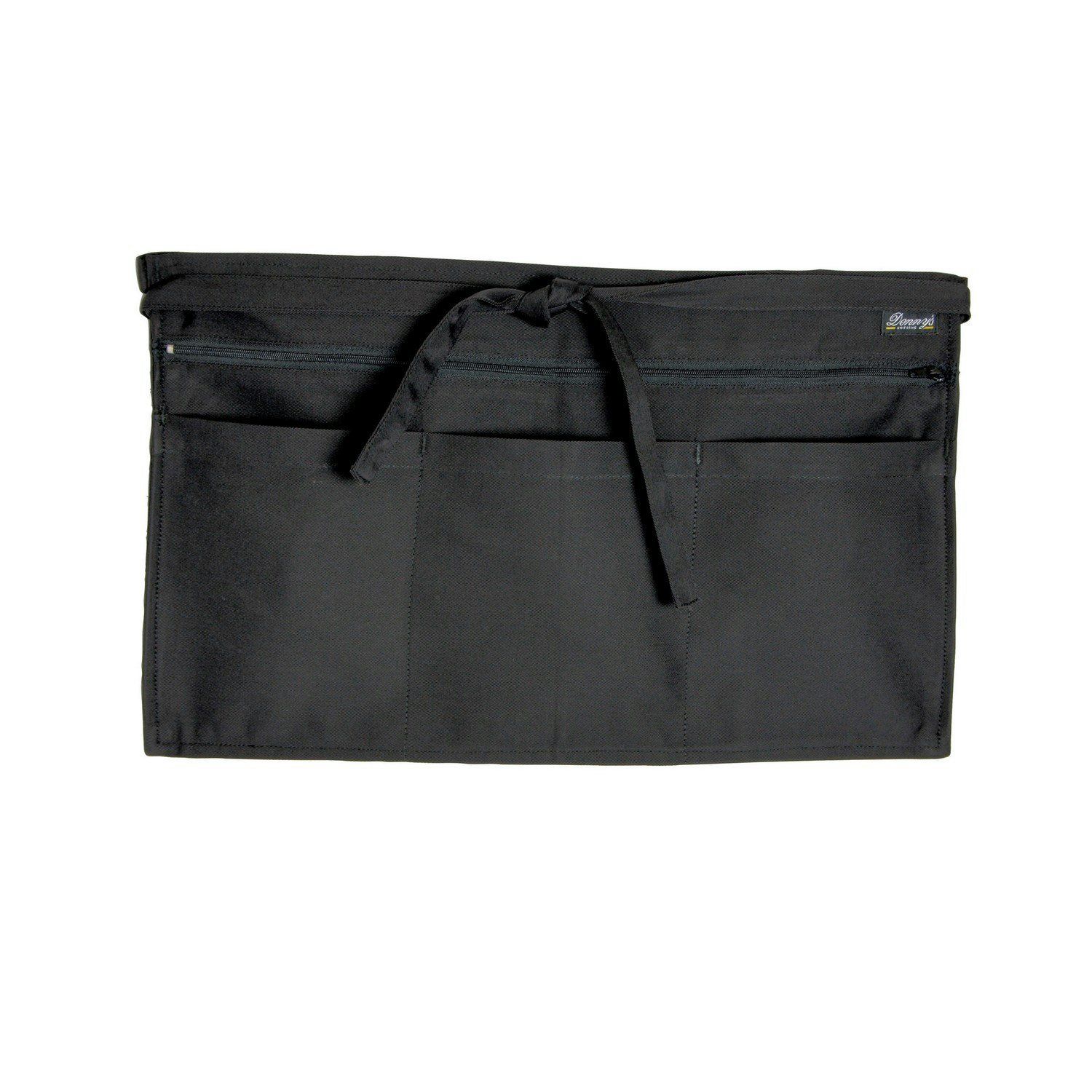 Dennys Zip Pocket Waist Apron - Black - One Size