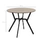 image 7 of HOMCOM Small Kitchen Table with Black Steel Legs, Dining Table, Brown