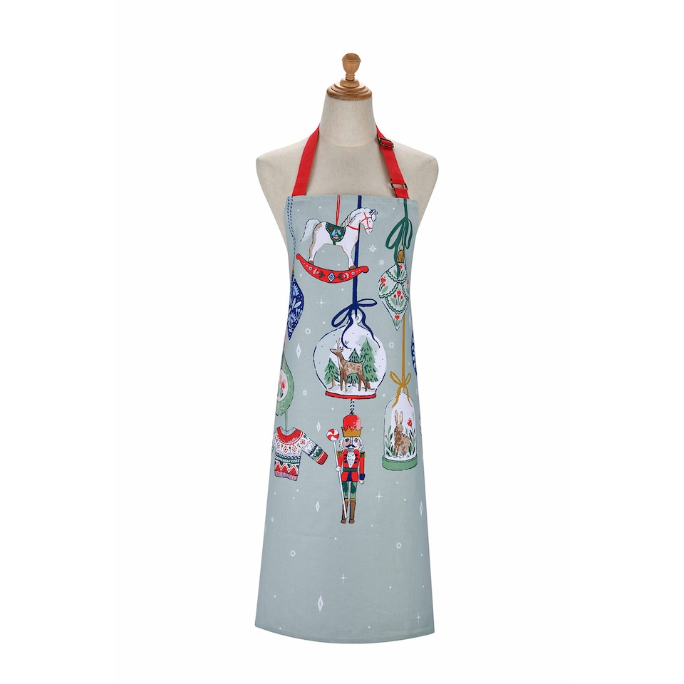 image 1 of Ulster Weavers Christmas Ornaments Apron - Cotton Multi