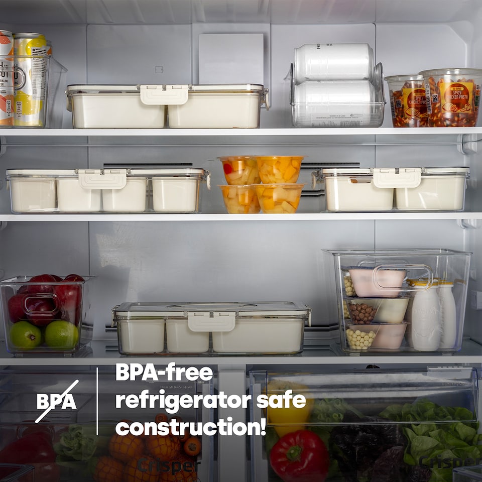 image 1 of Snack Box with 5 Removable Trays Snap Lock Airtight Lid