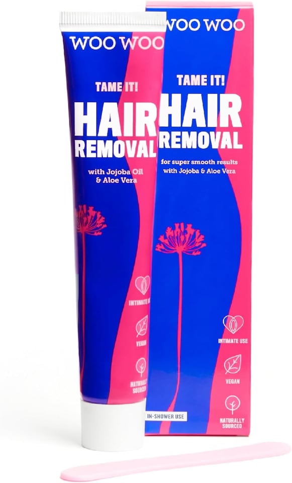 image 1 of WooWoo Tame It Natural Intimate Hair Removal Cream - Painless Vegan Hair Remover For Sensitive Skin - 100ml