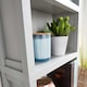 image 4 of Grey Oak Tall Bookcase Display Unit 5 Bookshelves DVD Storage Two Tone