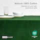 image 3 of Homescapes Plain Cotton Dark Green Tablecloth - 137 x 137 cm | Green | 137cm x 137cm (54" x 54")