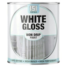 151 Non Drip All Colours Paint Tin Exterior Interior Hard Drying 300ml White | Gloss