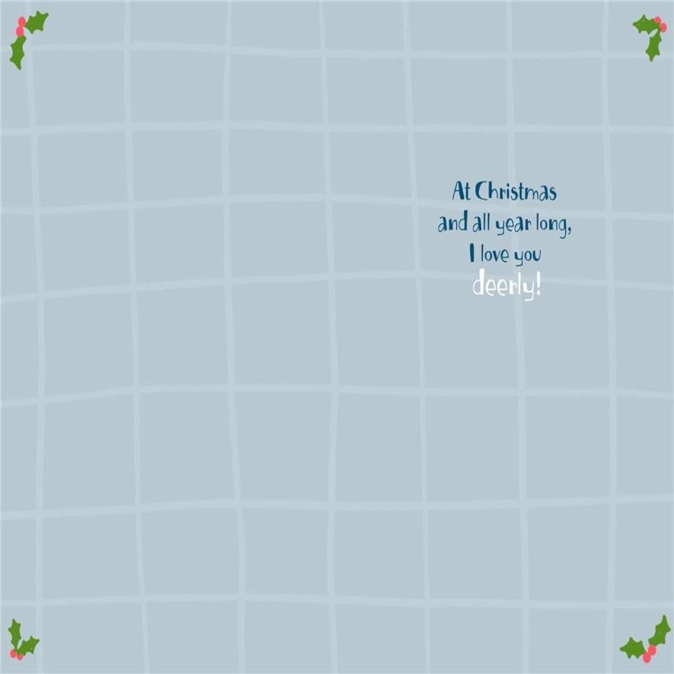 image 1 of Blue and Dot Design Husband Christmas Card
