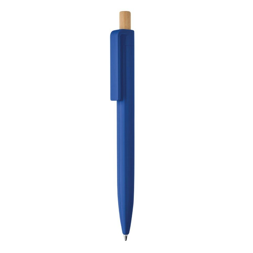 MidOcean Penu Bamboo Details Ballpoint Pen - Royal Blue - 1.1cm x 13.4cm x 1.5cm