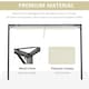 image 4 of Outsunny 3 x 3m Outdoor Lean To Pergola Retractable Canopy Wall Mounted Gazebo Patio Shelter Sun Shade, Cream White