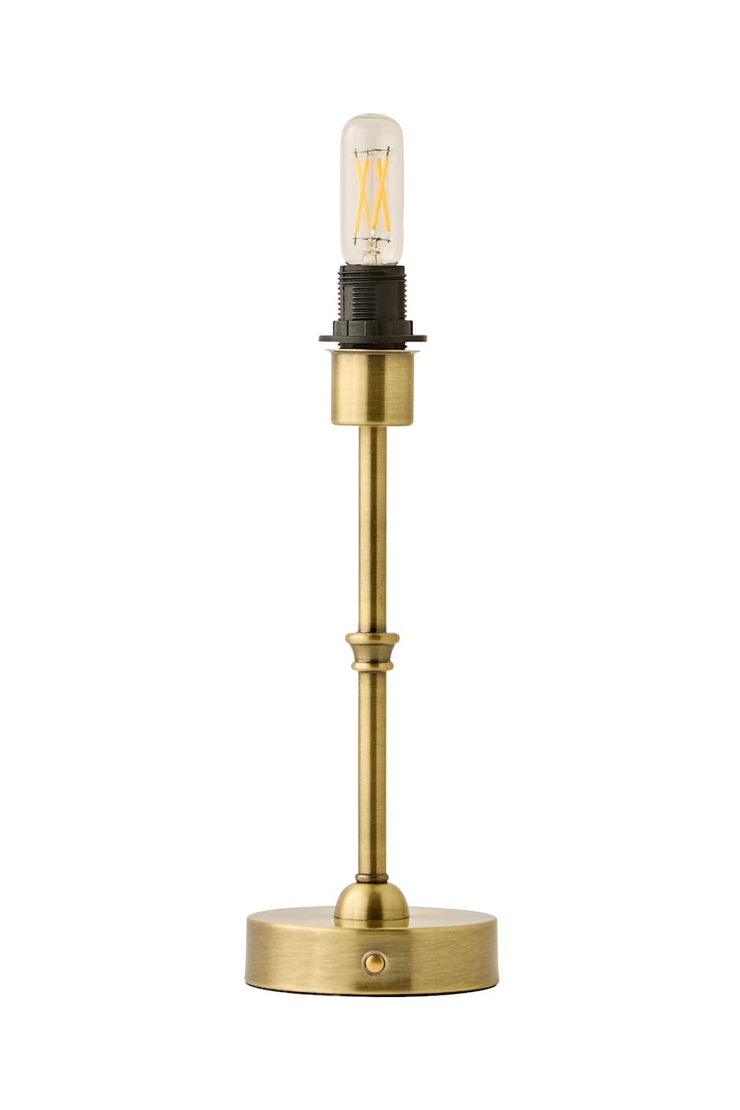 ValueLights Lowe Metal Portable Rechargeable Table Lamp Base Only in Gold
