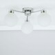 image 3 of ValueLights Jonah Polished Chrome 3 Arm Globe Ball Shade Flush Ceiling Light