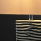 image 1 of ValueLights Silver Modern Ripple Effect Ceramic Table Lamp With White Light Shade