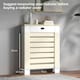 image 6 of HOMCOM Radiator Cover with Drawer, Horizontal Slat, 78cm, White