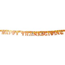 Happy Thanksgiving Jointed Cardboard Banner Streamer - 6 Ft / 1.8m