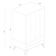 image 7 of Core Products Augusta Industrial White 2 Door, 2 Drawer Wardrobe H176.0cm x W76.5cm x D53.0cm White