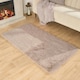 image 1 of OHS Fluffy Anti-Slip Plain Shaggy Floor Mat Rug, 160x230cm - Natural