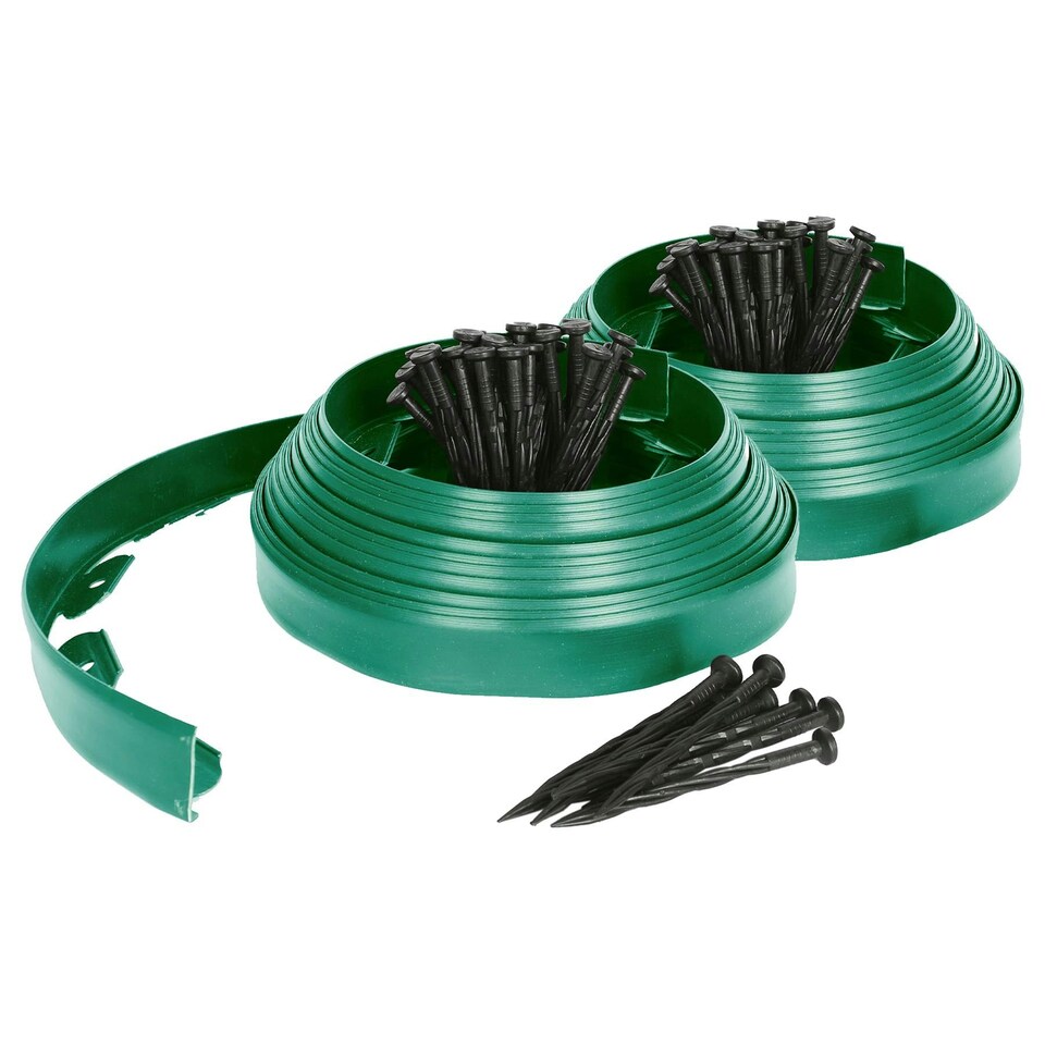 image 1 of Harbour Housewares Flexible Plastic Lawn & Path Edging - 20m x 4cm - Green