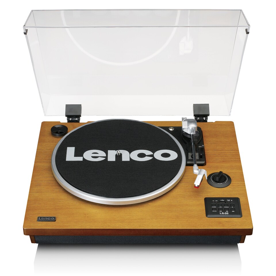 image 1 of LENCO LS-55WA UK - Turntable with Bluetooth, USB MP3 encoder, speakers - Wood