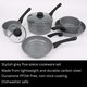 image 5 of Durastone Forged Carbon Steel Grey 5 Piece Saucepan & Frying Pan Set