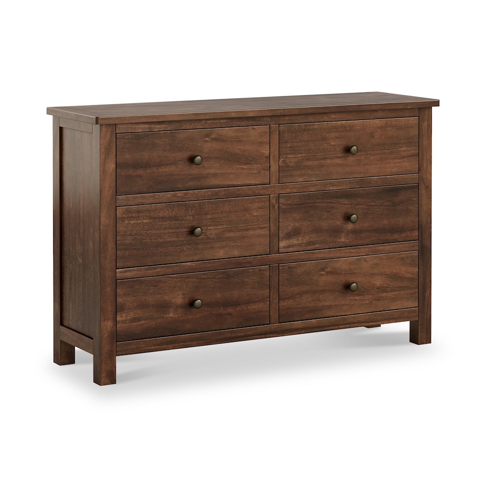 image 1 of Duchy Acacia 6 Drawer Chest Fully Assembled - By Roseland Furniture