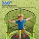 image 6 of HOMCOM Kids Trampoline Mini Bouncer w/ Enclosure Net for 3-6 Years Green