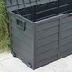 image 4 of Gr8 Garden Black 300L Plastic Storage Box Garden Outdoor Shed Utility Cushion Chest Truck