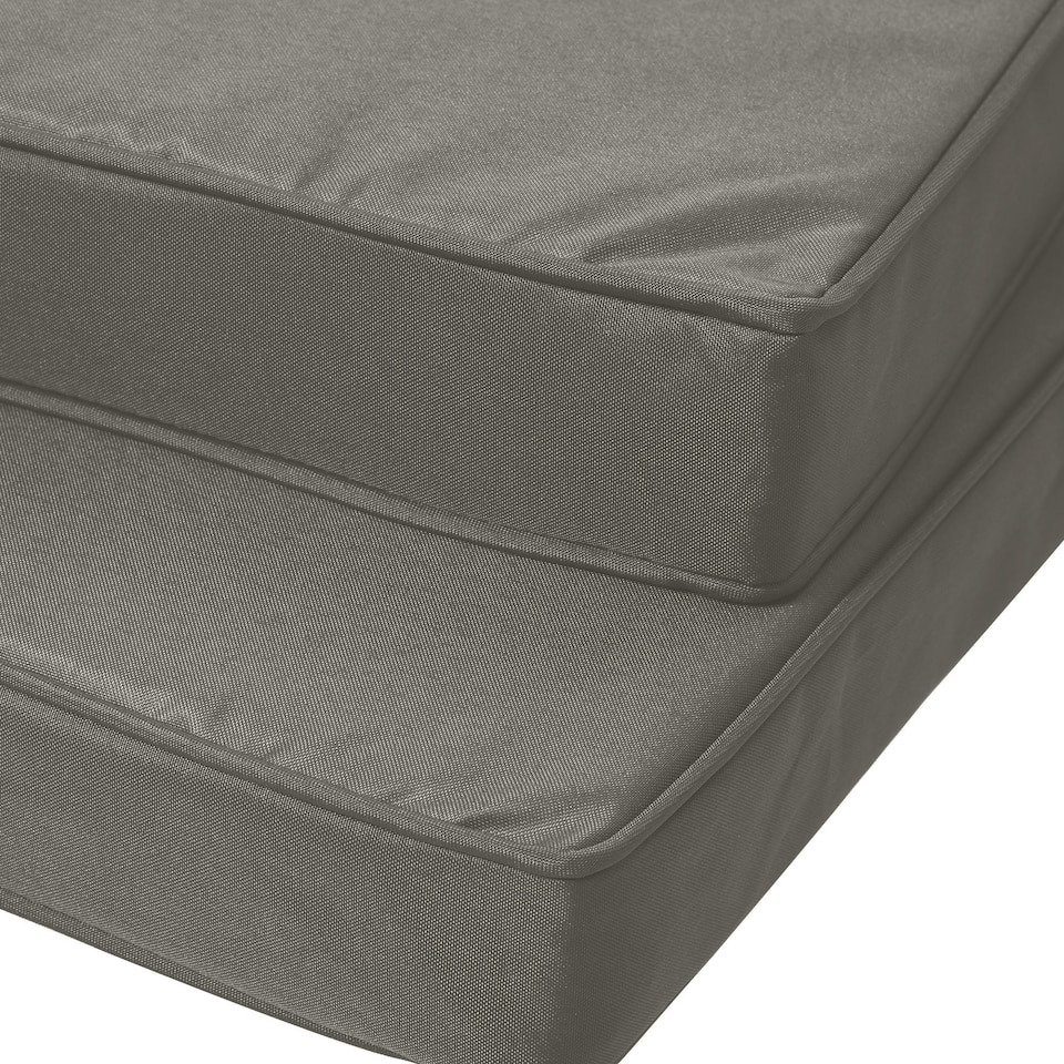 image 1 of Outsunny 45 x 45cm Replacement Garden Seat Cushion Pad with Ties, Dark Grey